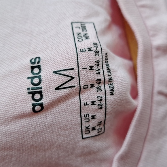 Pink Adidas All Over Short Sleeves T-shirt - Picture 3 of 5